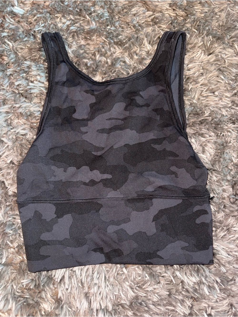 lululemon athletica Black and Gray Camo Tank